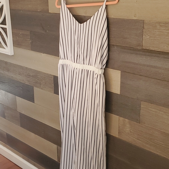 Very J Pants - Very J Striped Jumpsuit